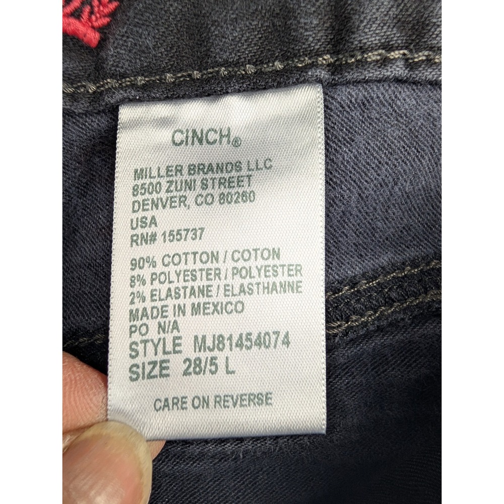 Cinch Lynden Bootcut Jeans Women 28/5‎ L Black Denim - Picture 6 of 8